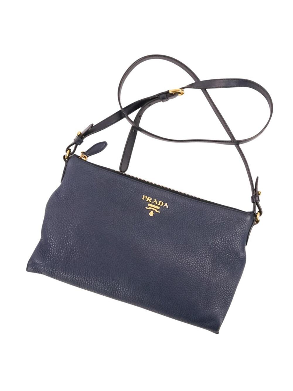 Prada Flat Zip Crossbody Bag Vitello #341482P82B